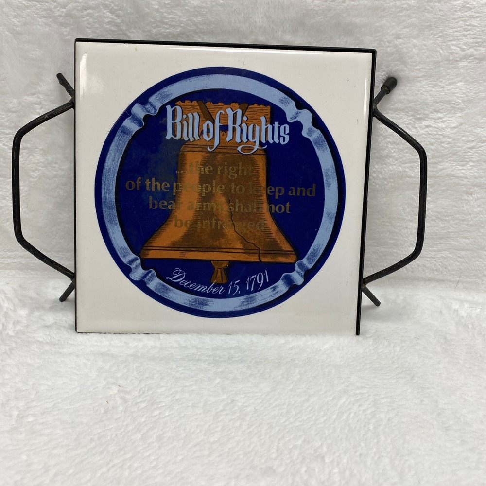 Second Amendment‎ Bill of Rights Liberty Bell Plate Coffee Coaster
